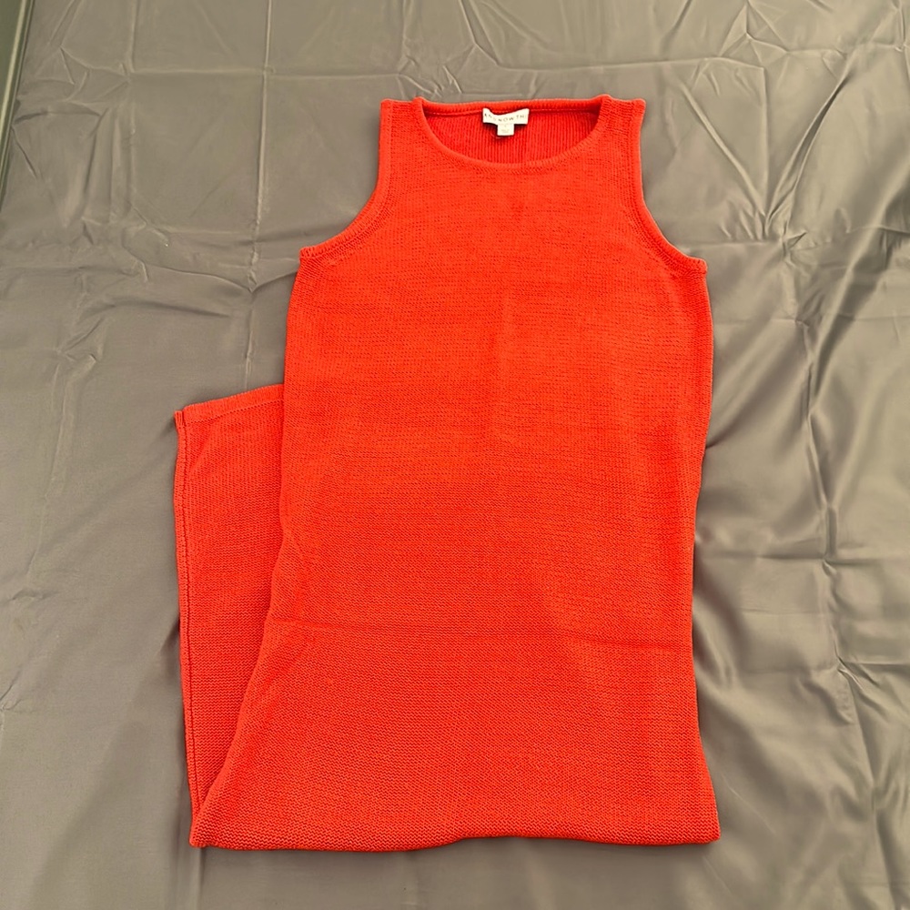 Crochet Knit Orange Sundress